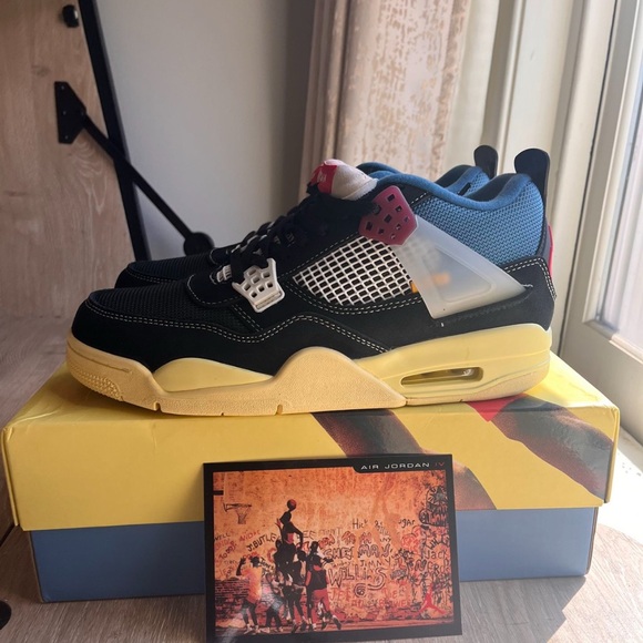 UNION LA X JORDAN 4 RETRO 'OFF NOIR' Brand New worn once - Picture 1 of 7